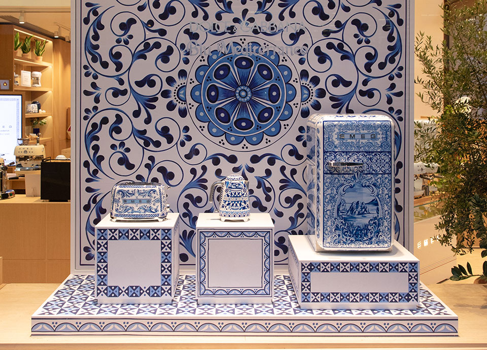 Dolce and Gabbana x Smeg Blu Mediterraneo London Smeg UK
