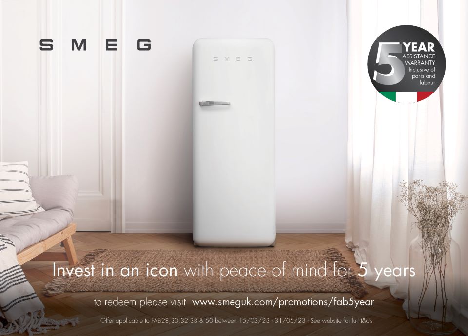 Smeg 5 Year Warranty Promotion FAB Fridge Smeg UK