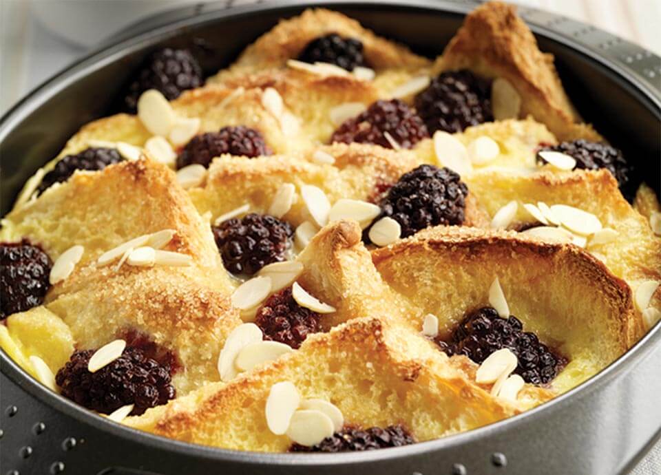Smeg Blackberry & Almond Bread & Butter Pudding