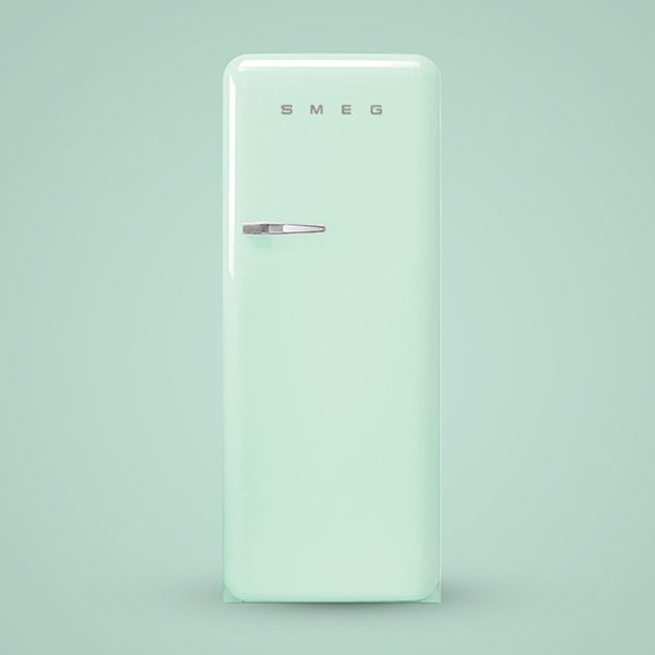 Smeg's 50's style refrigerator in pastel (mint) green