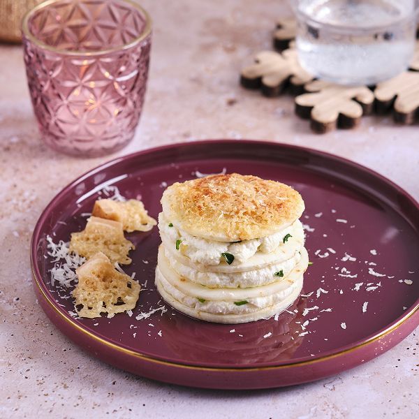 millefeuille-of-celeriac-gratin-ricotta-cheese-spinach-and-parmesan-chips